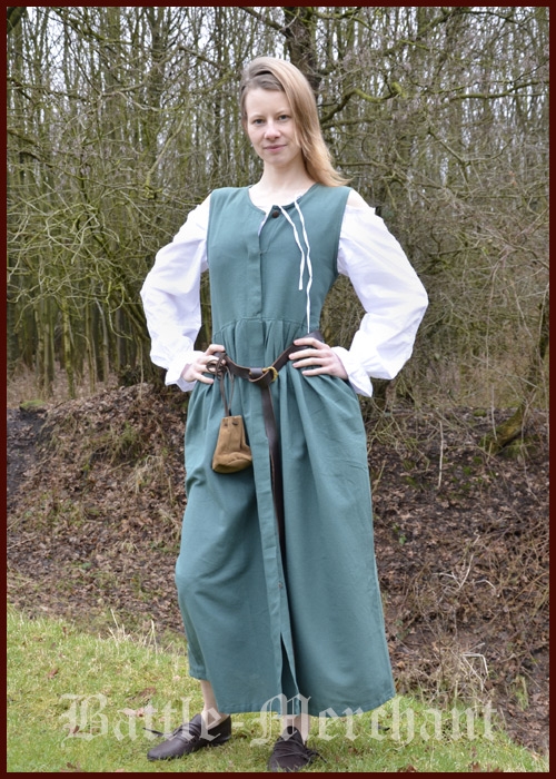 Mittelalterliches Bauernkleid grün - Kleid, Mittelalter, Magd, LARP, Kostüm - Bild 1 von 1