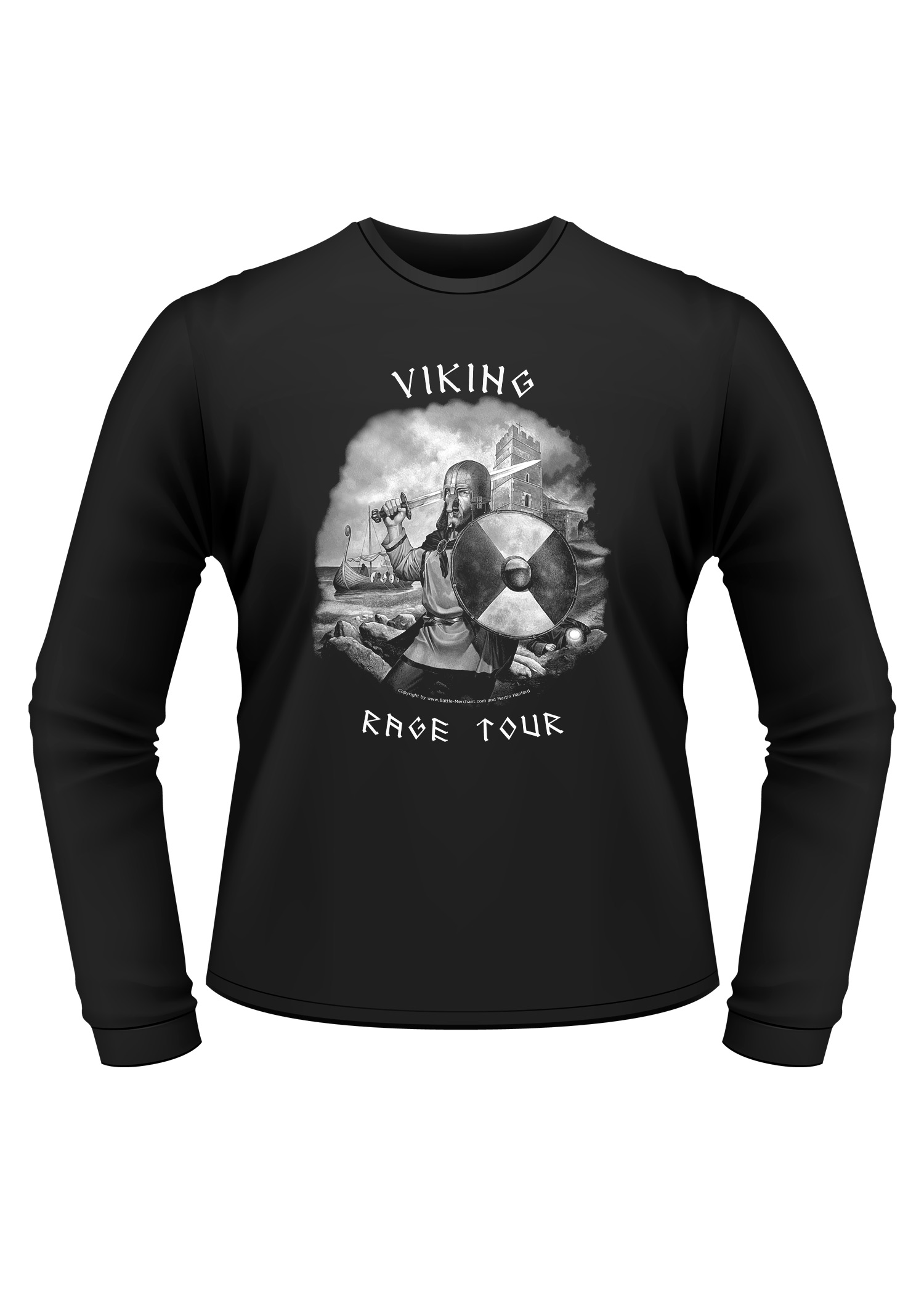 Edda Thorshammer Longsleeve-Shirt: Viking Rage Tour Wikinger LARP Thor 