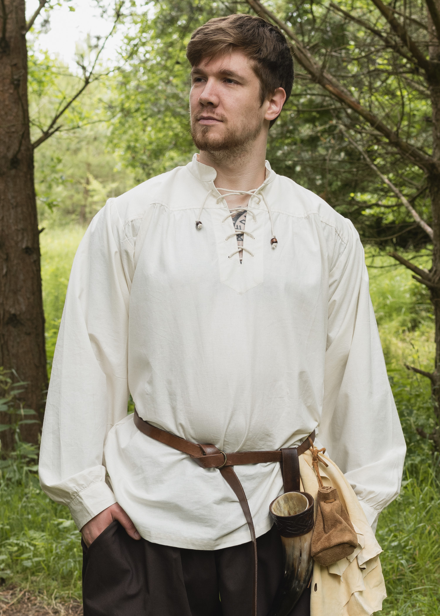 Medieval Shirt Ludwig, natural-coloured