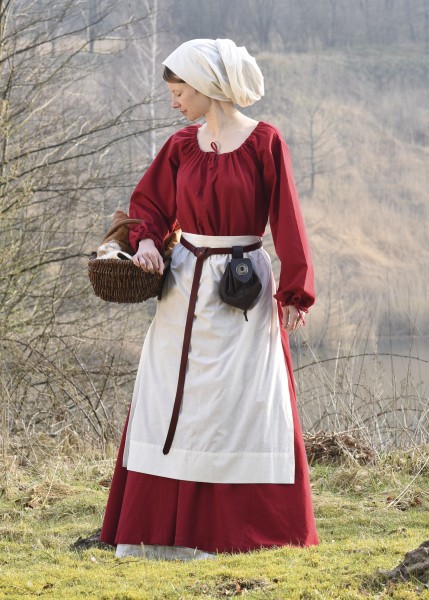 Mittelalter Rock LARP Gewandung Magd Maid Frau weit ausgestellt hellbraun