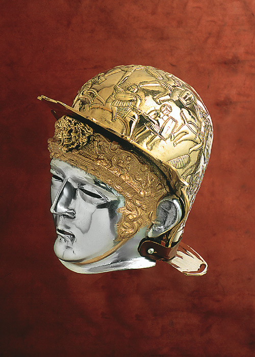 Battle Merchant Spätrömisch Centurion Helm Intercisa IV Stahl Römerhelm LARP 
