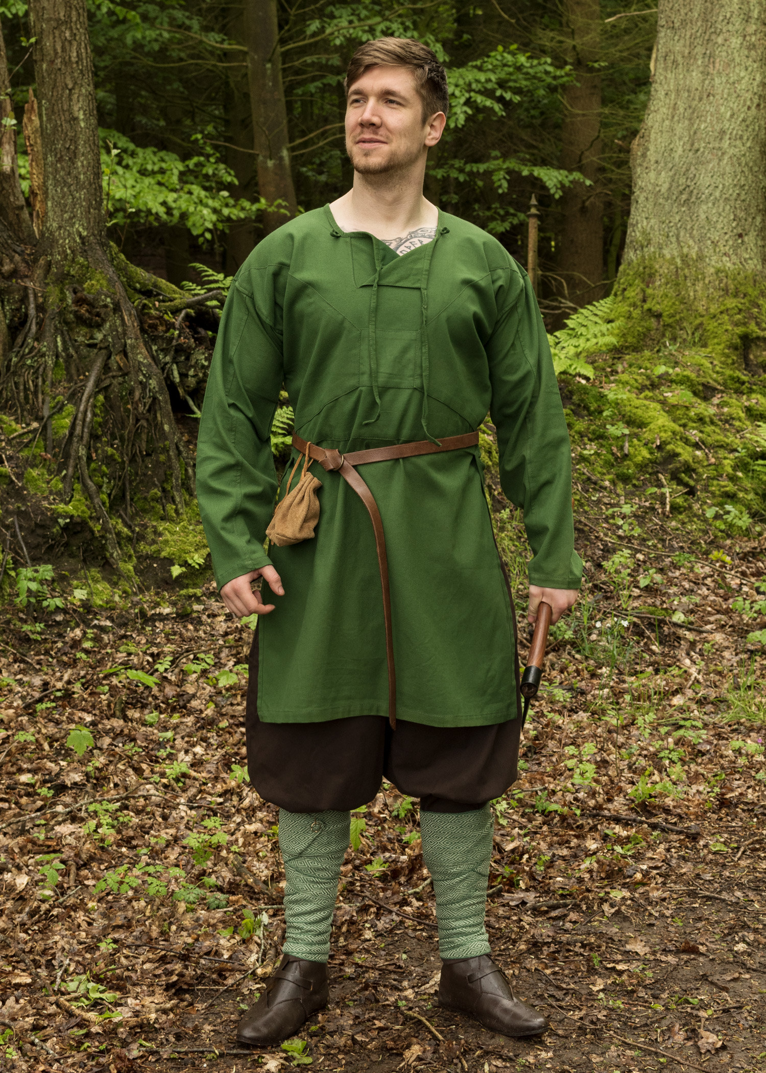 Viking Tunic, Viborg Reconstruction, green, Early Medieval Tunic, Vikings,  Middle Ages, Replica