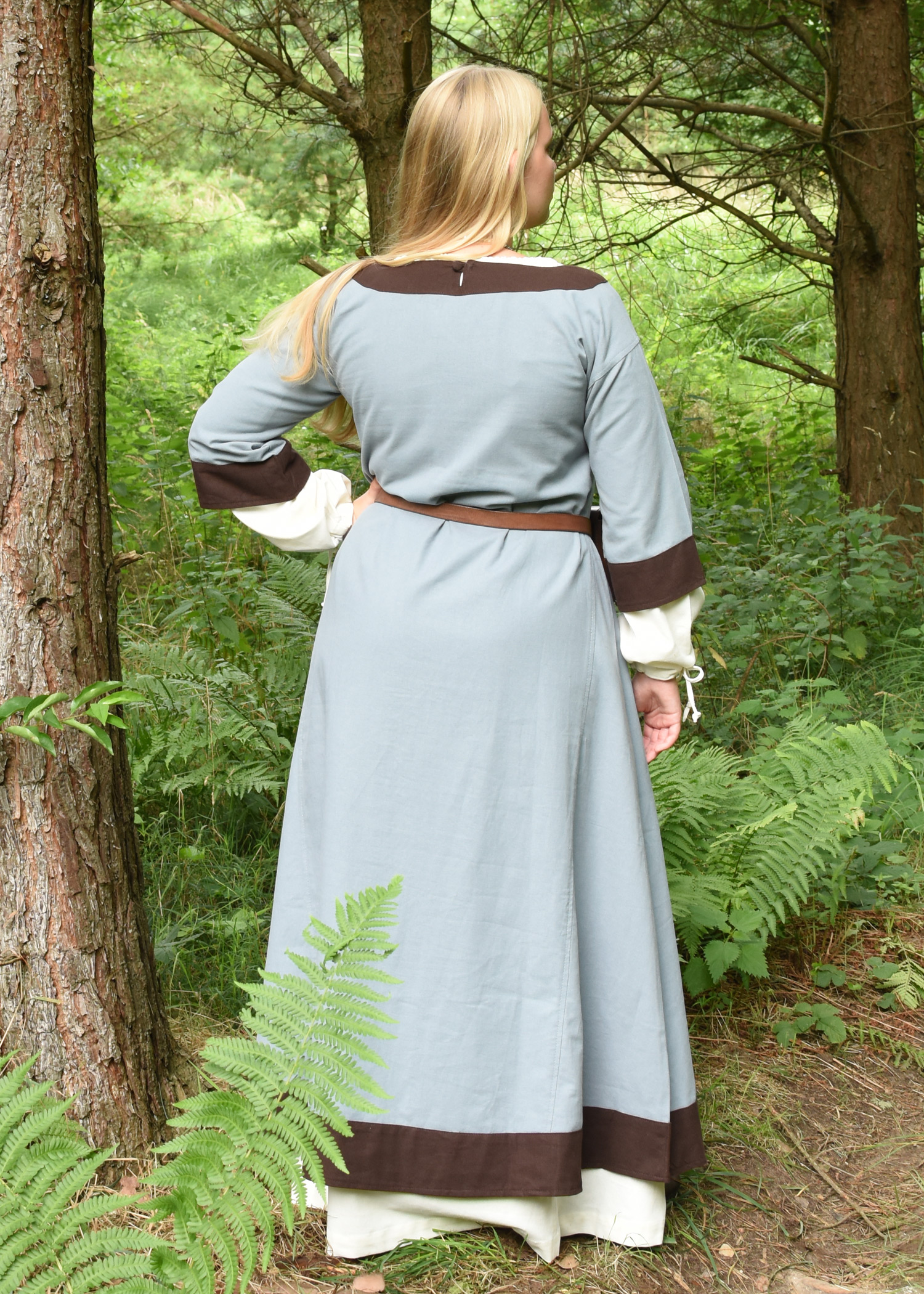 Ella Mittelalter Kleid blau LARP Gewandung Magd Maid Kleidung Frau Kostüm 