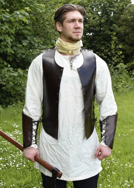 Basic Medieval Tunic Gunther, long-sleeved, natural-coloured | Battle ...