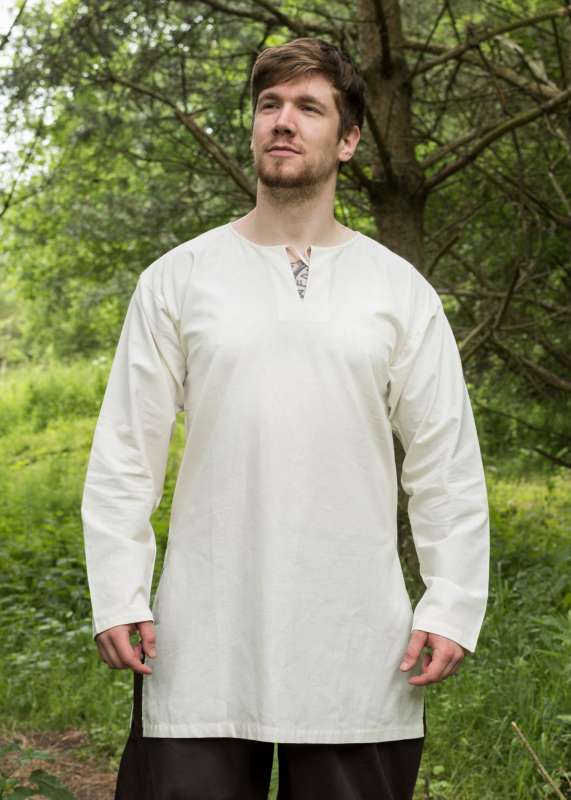 Basic Medieval Tunic Gunther, long-sleeved, natural-coloured | Battle ...