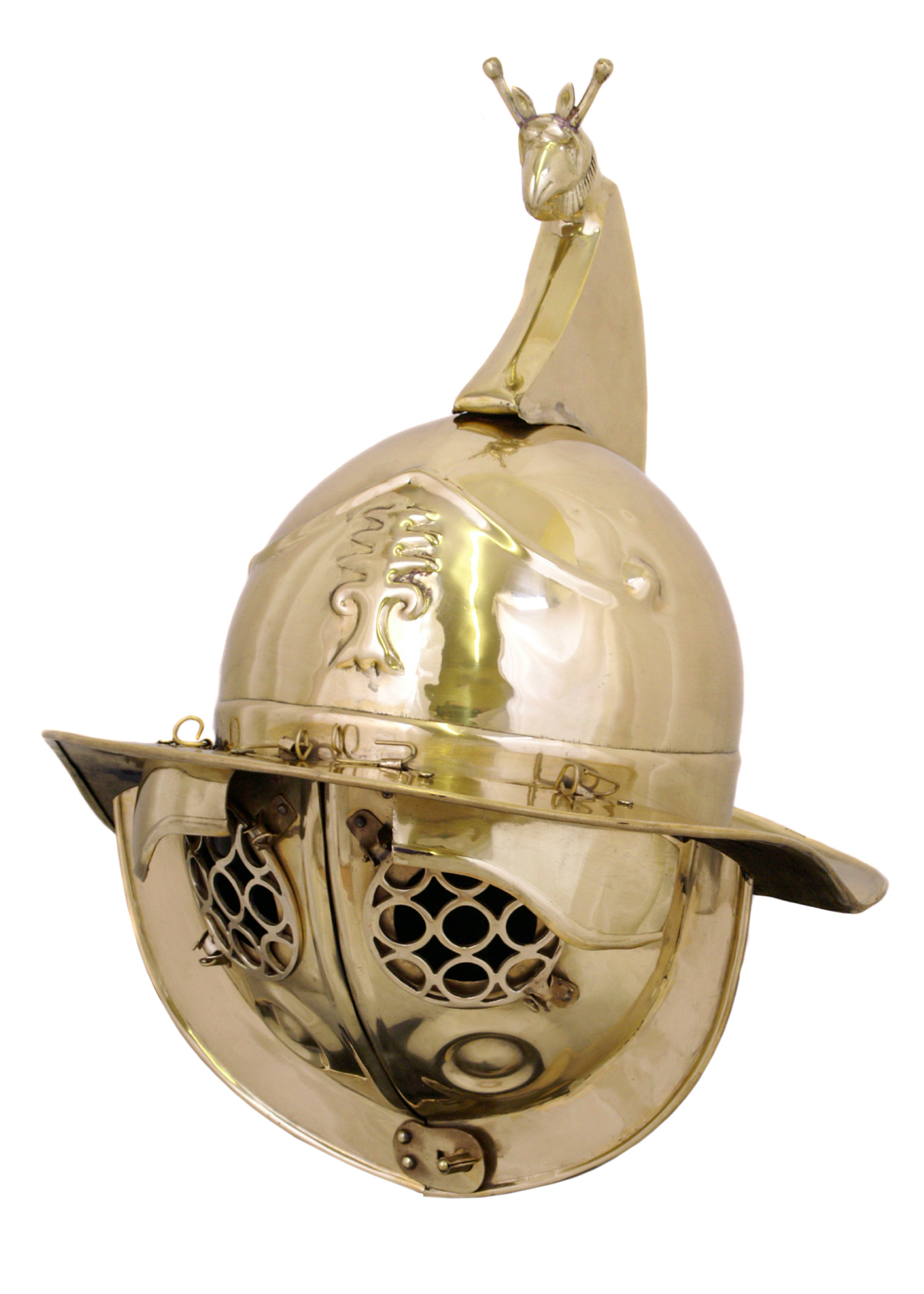 Battle Merchant Attischer Helm mit Haarbusch 1,6mm Stahl römisch Römerhelm LARP