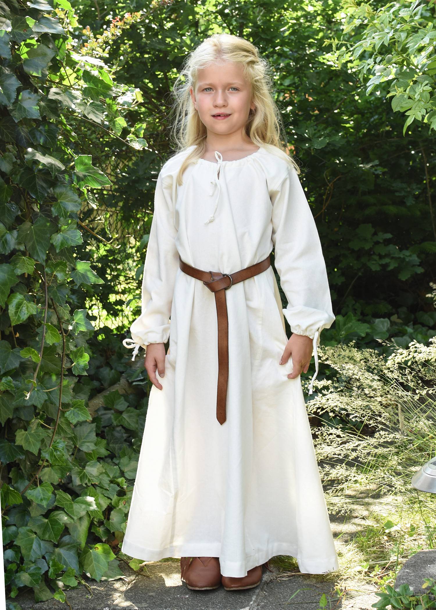 KINDER MITTELALTERKLEID Mädchen Mittelalter Kleid Kinderkleid BAUMWOLLE 4 Farben 
